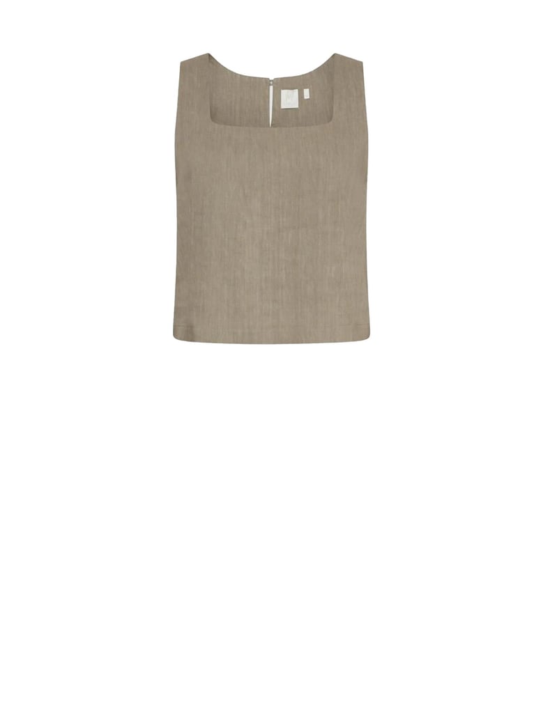 green top in viscose and linen by Selfnex