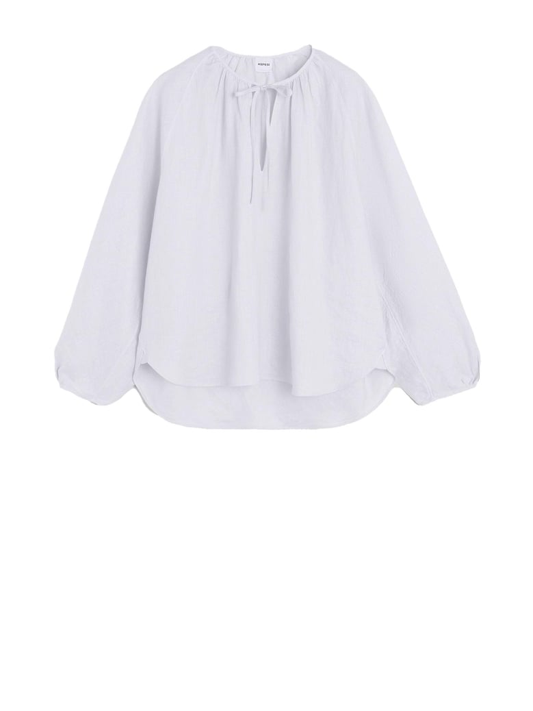 white blouse shirt long sleeve by Selfnex