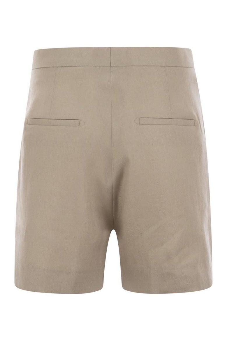 linen chino bermuda shorts by Selfnex