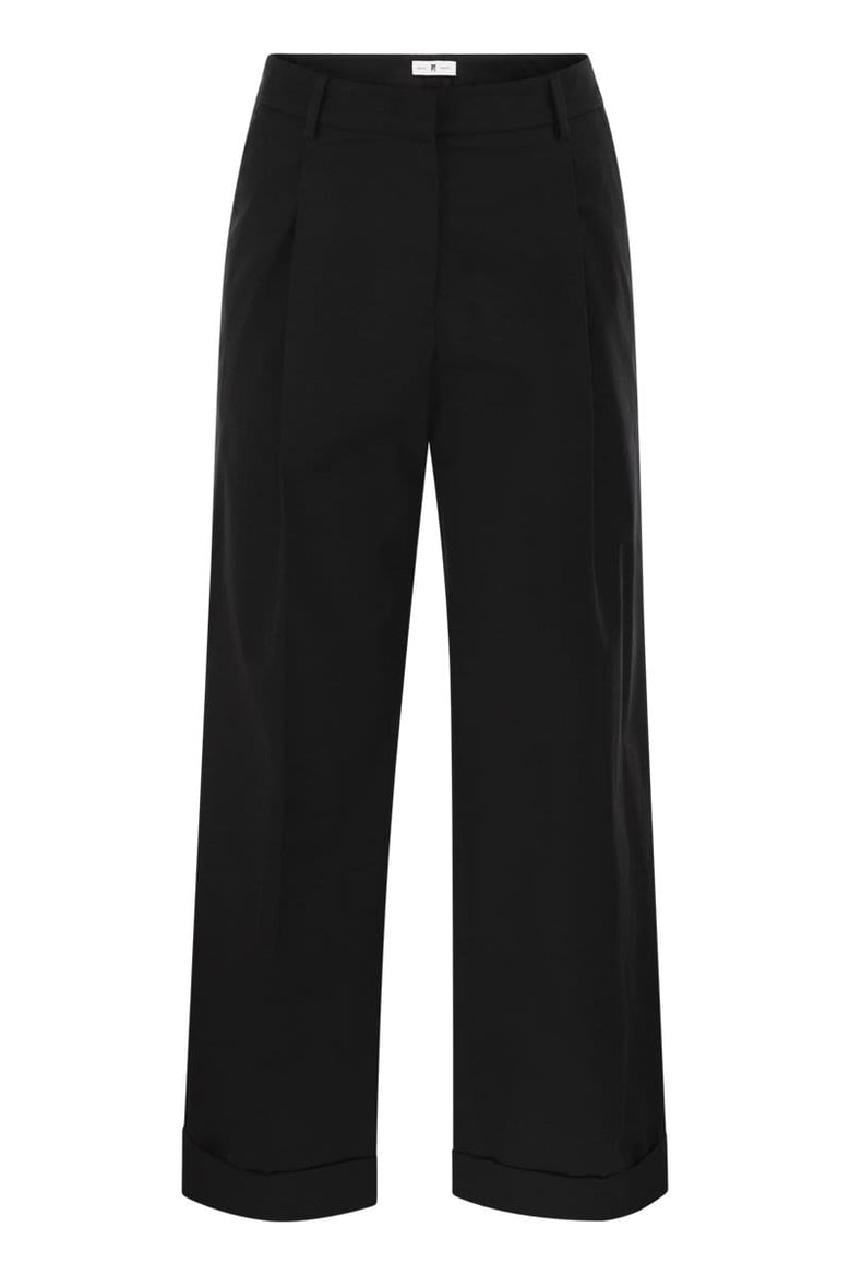 anna - stretch cotton gabardine pants by Selfnex
