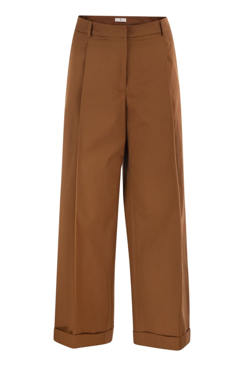 anna - stretch cotton gabardine pants by Selfnex