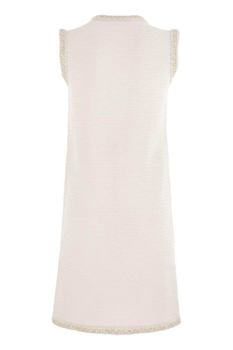 knitted mini dress with sequin edging by Selfnex