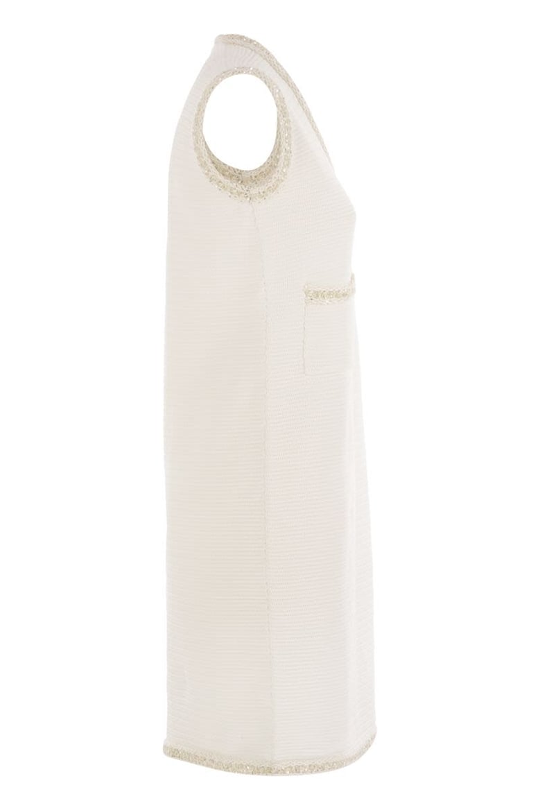 knitted mini dress with sequin edging by Selfnex