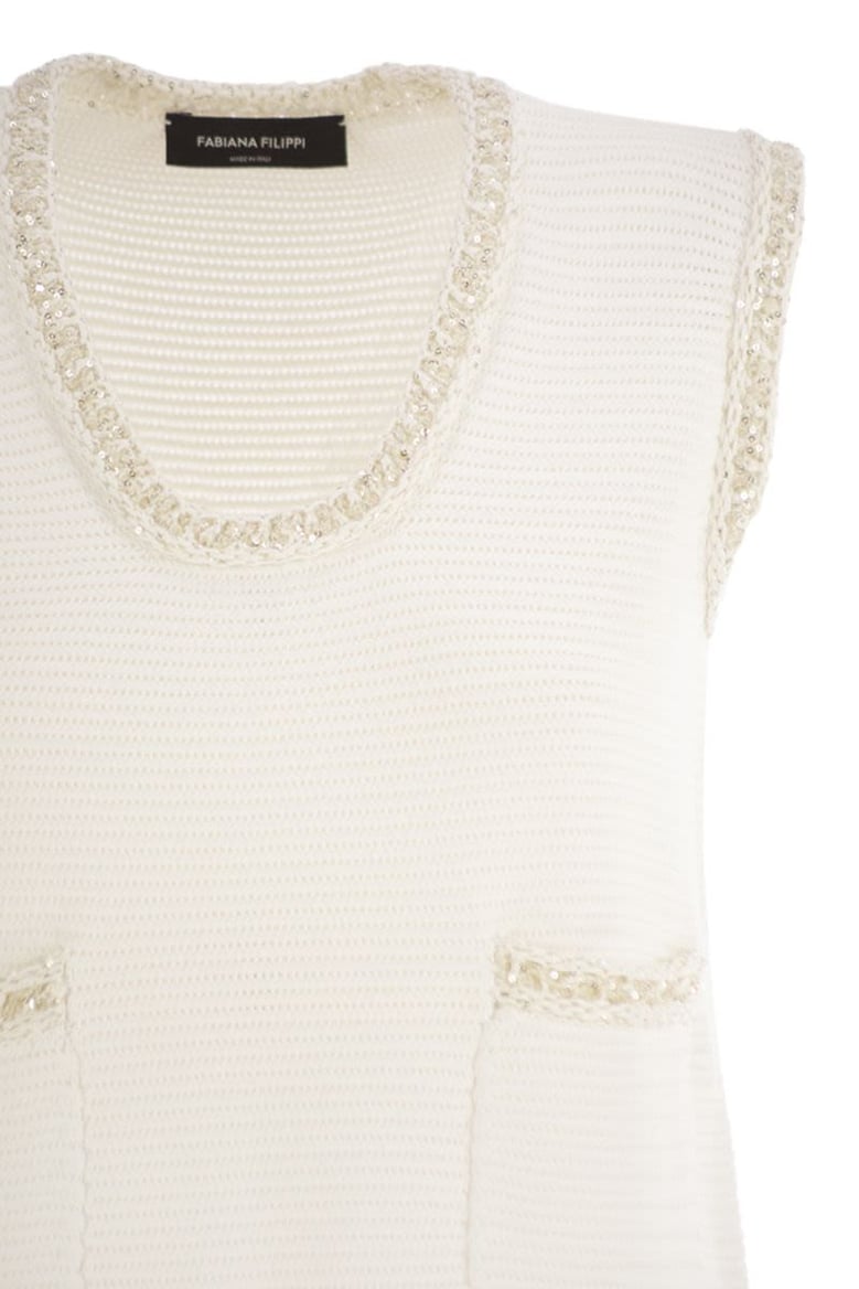 knitted mini dress with sequin edging by Selfnex