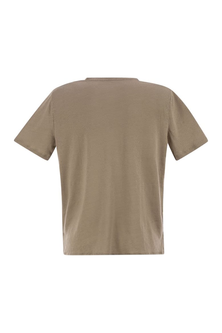 linen crew-neck t-shirt by Selfnex