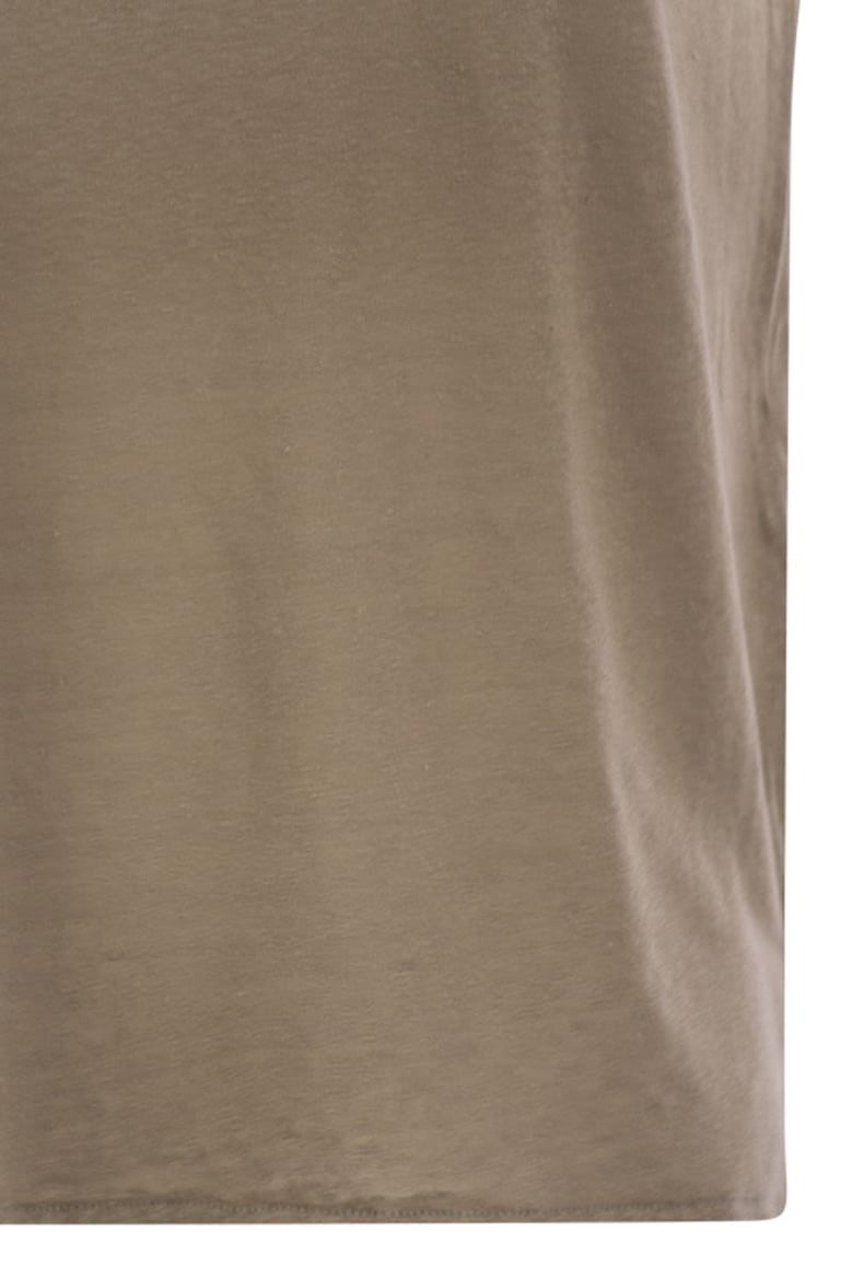 linen crew-neck t-shirt by Selfnex