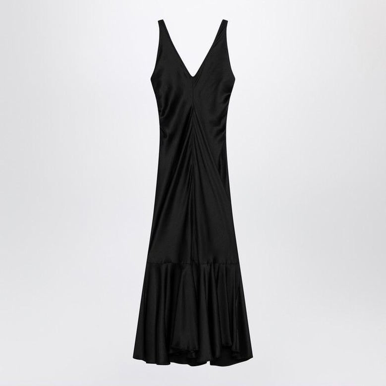 long black dress in satin by Selfnex