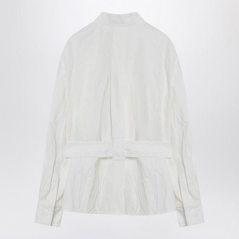 white belted shirt in cotton blend by Selfnex