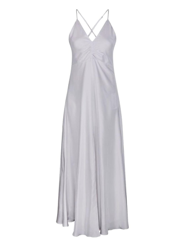 long silk slip dress by Selfnex