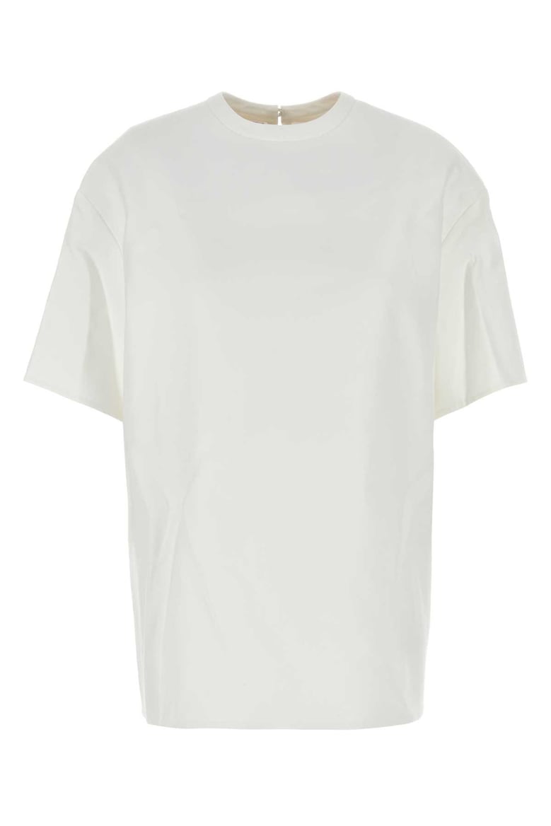 white cotton blend t-shirt by Selfnex