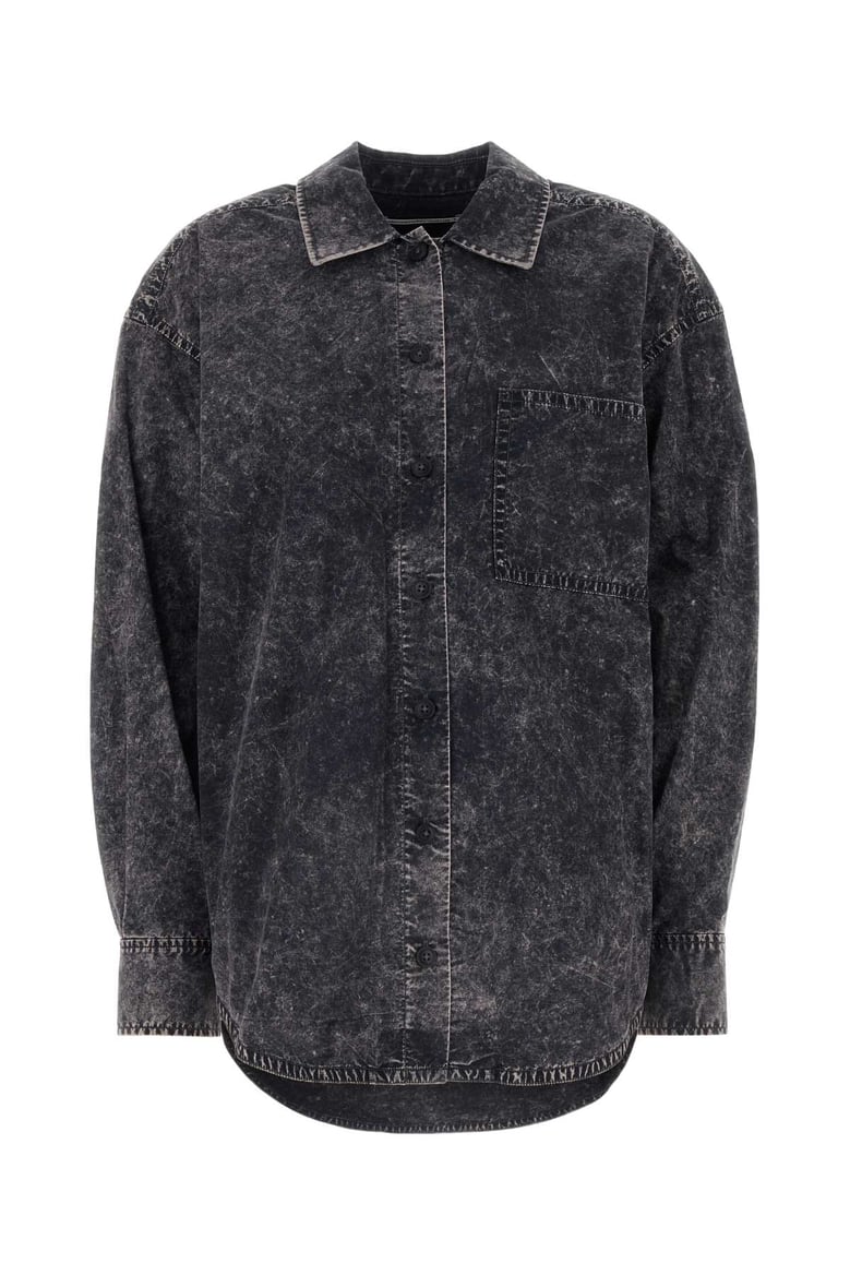 black cotton oversize shirt by Selfnex