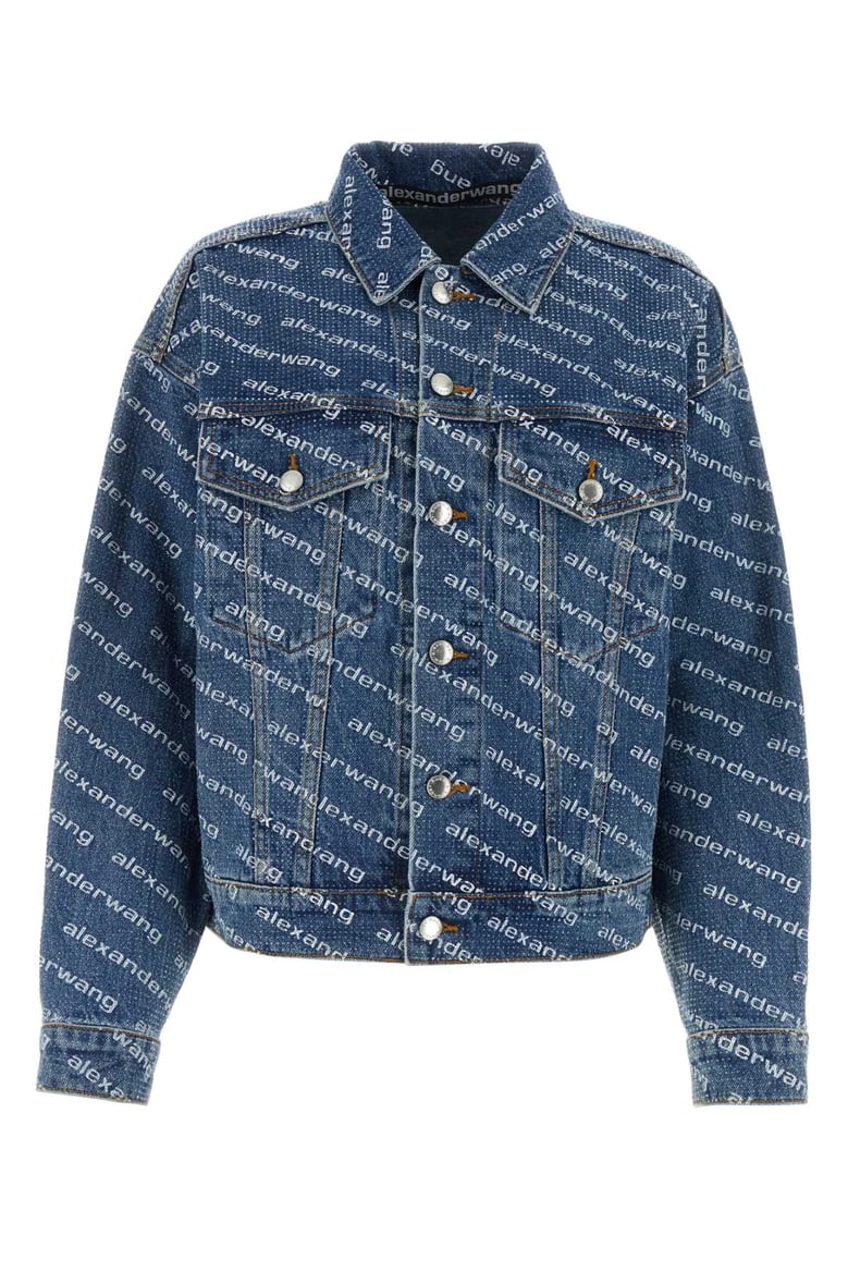 printed denim oversize jacket by Selfnex