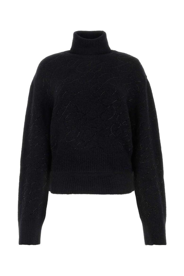 black alpaca blend sweater by Selfnex