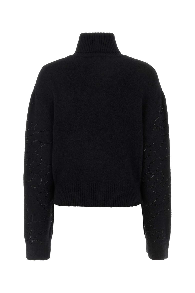 black alpaca blend sweater by Selfnex