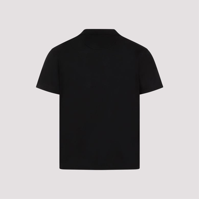 black cotton polo shirt by Selfnex