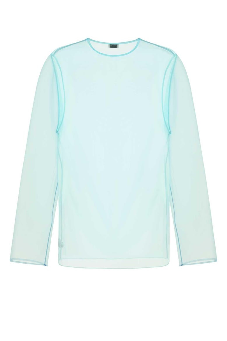 light blue organza camille top by Selfnex