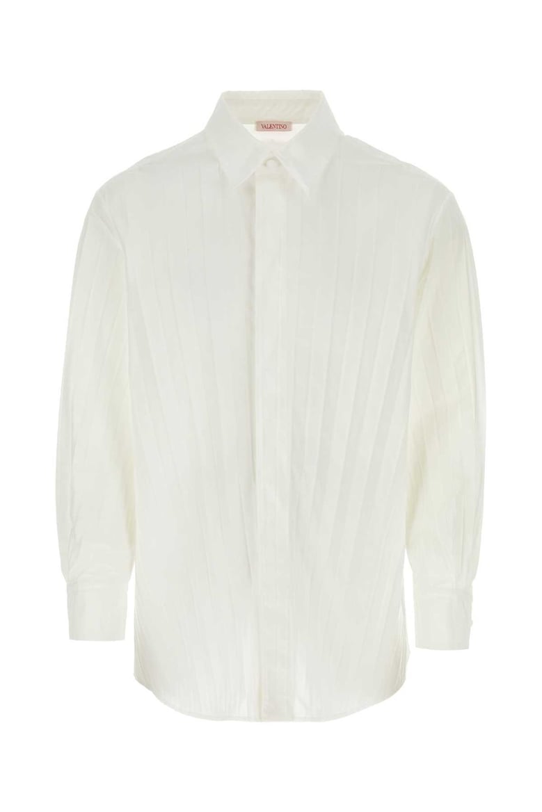 white tech nylon oversize shirt by Selfnex