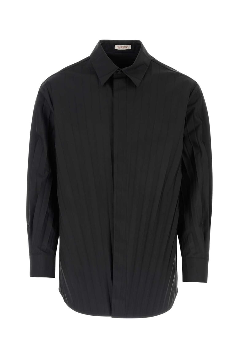 black tech nylon oversize shirt by Selfnex