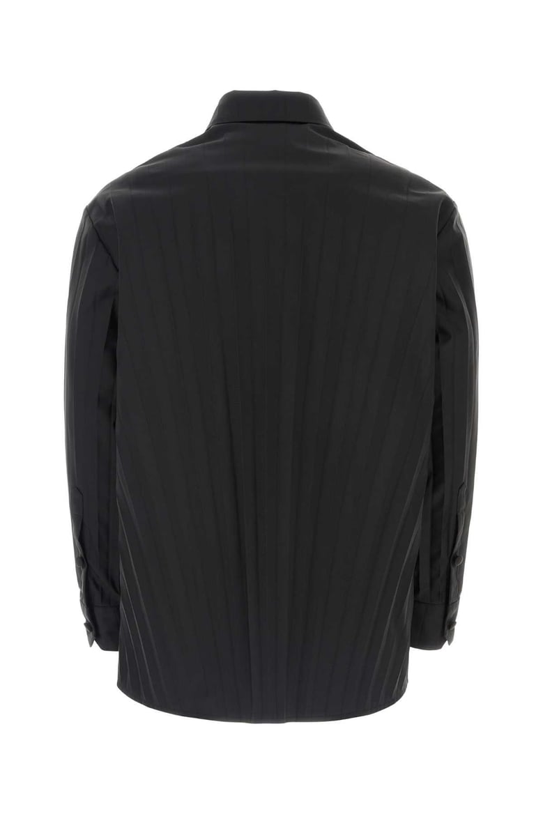 black tech nylon oversize shirt by Selfnex