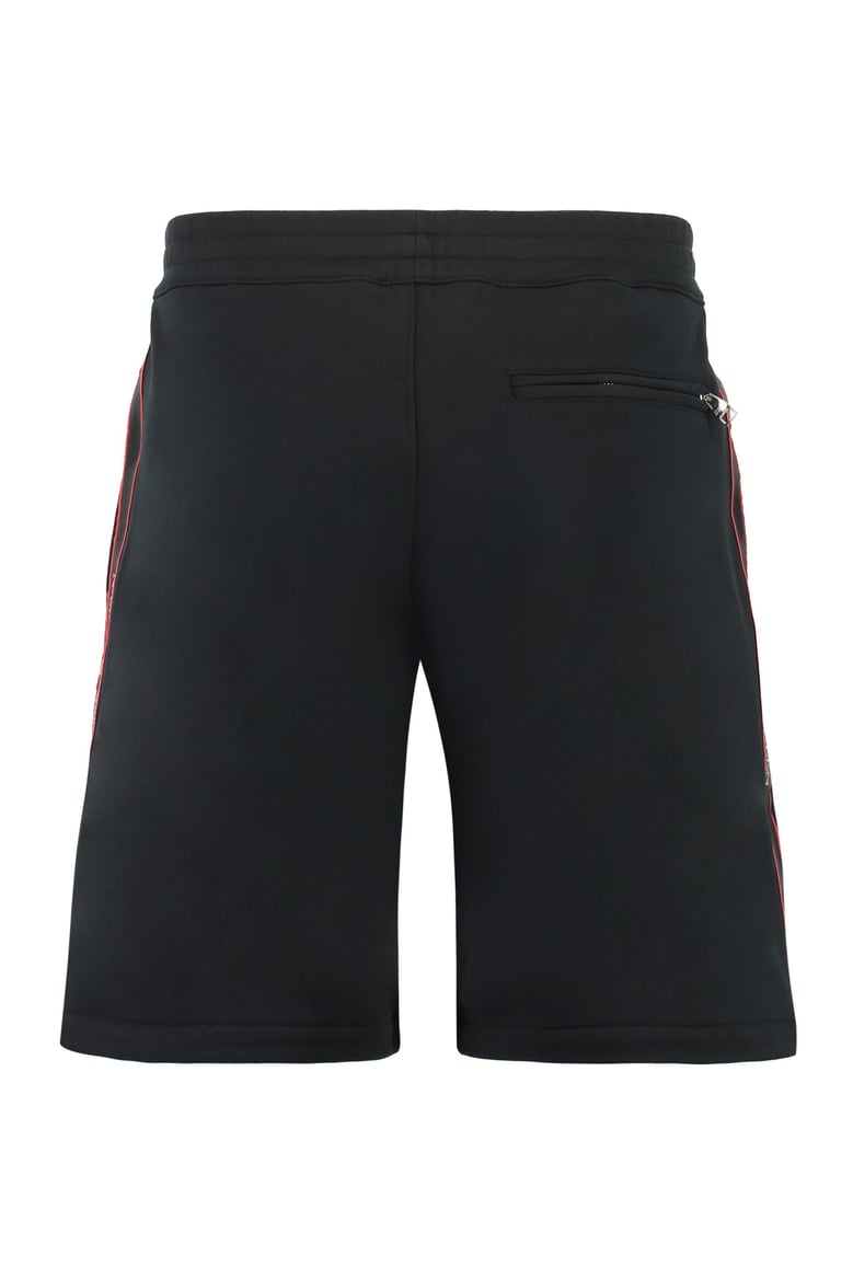 black cotton bermuda shorts by Selfnex