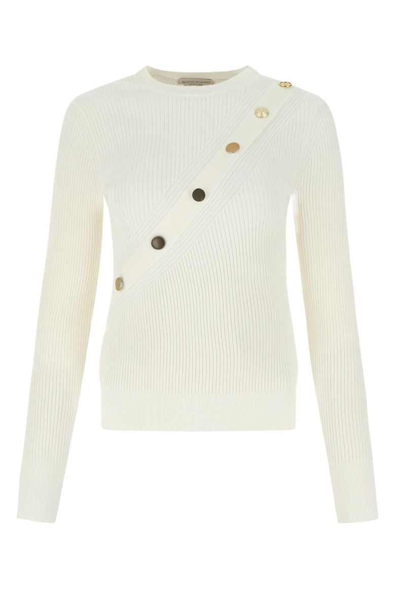 ivory stretch viscose sweater by Selfnex