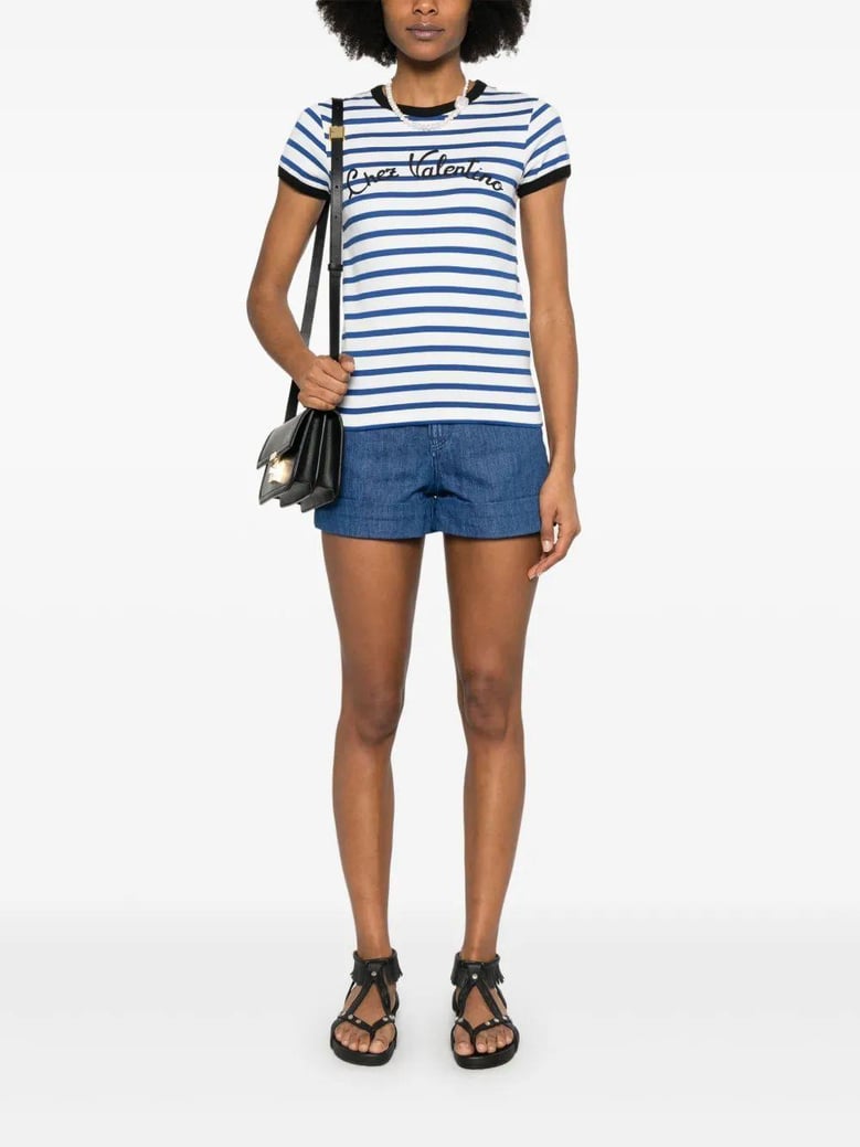 embroidered cotton t-shirt by Selfnex