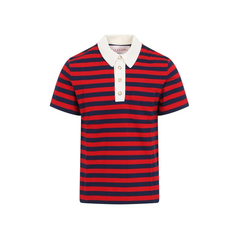embroidered piquet polo shirt by Selfnex