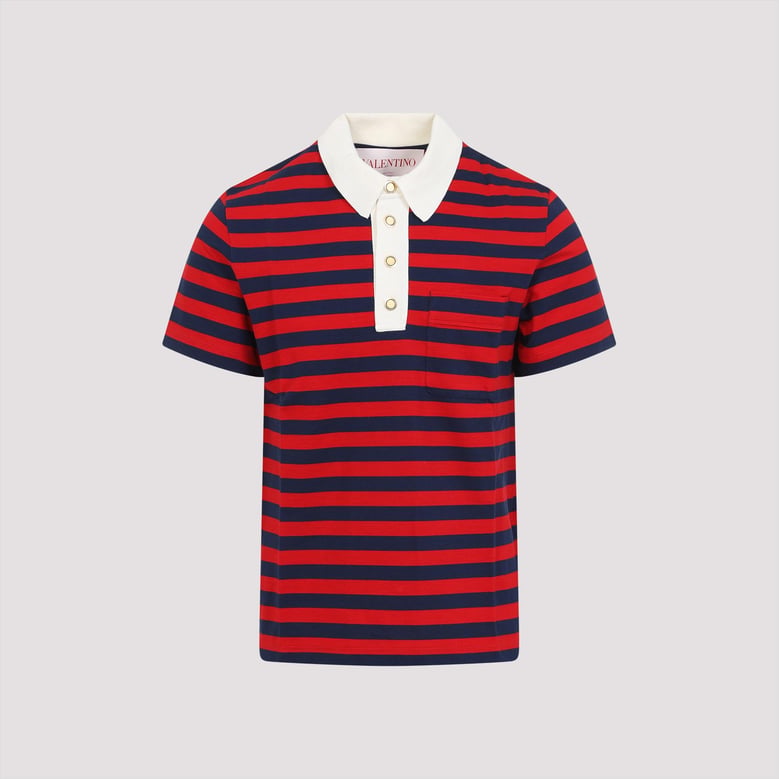 embroidered piquet polo shirt by Selfnex