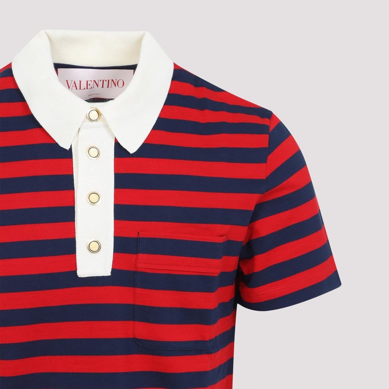 embroidered piquet polo shirt by Selfnex