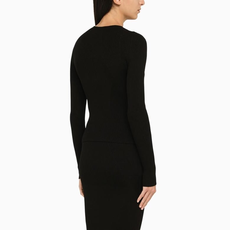 black wool blend sweater by Selfnex