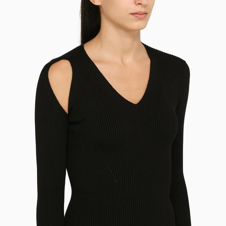 black wool blend sweater by Selfnex