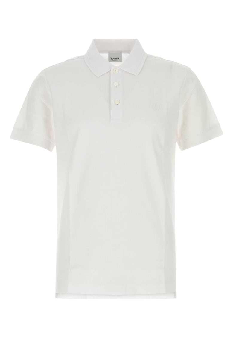 white piquet polo shirt by Selfnex