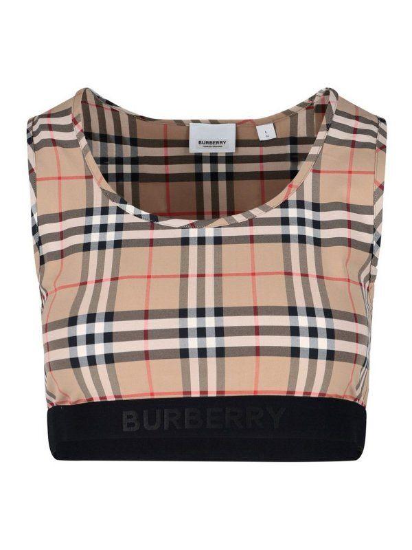 printed stretch nylon top by Selfnex