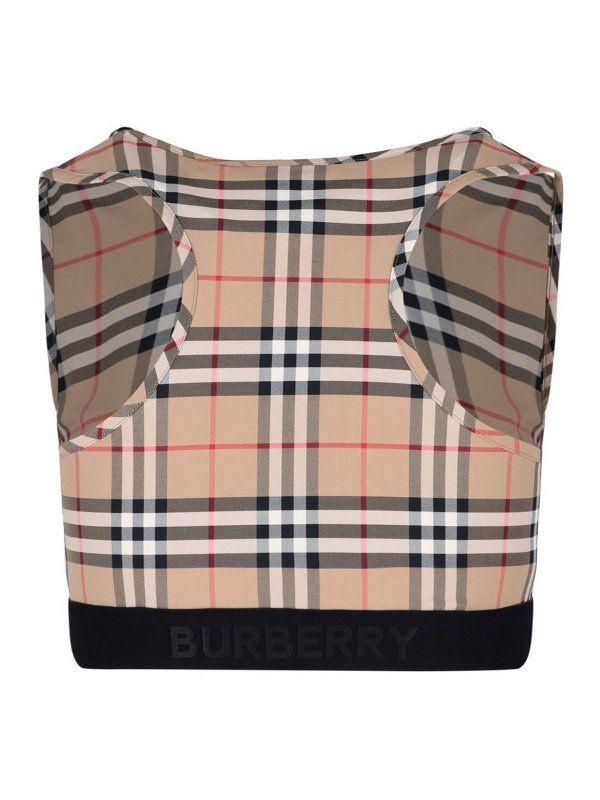 printed stretch nylon top by Selfnex