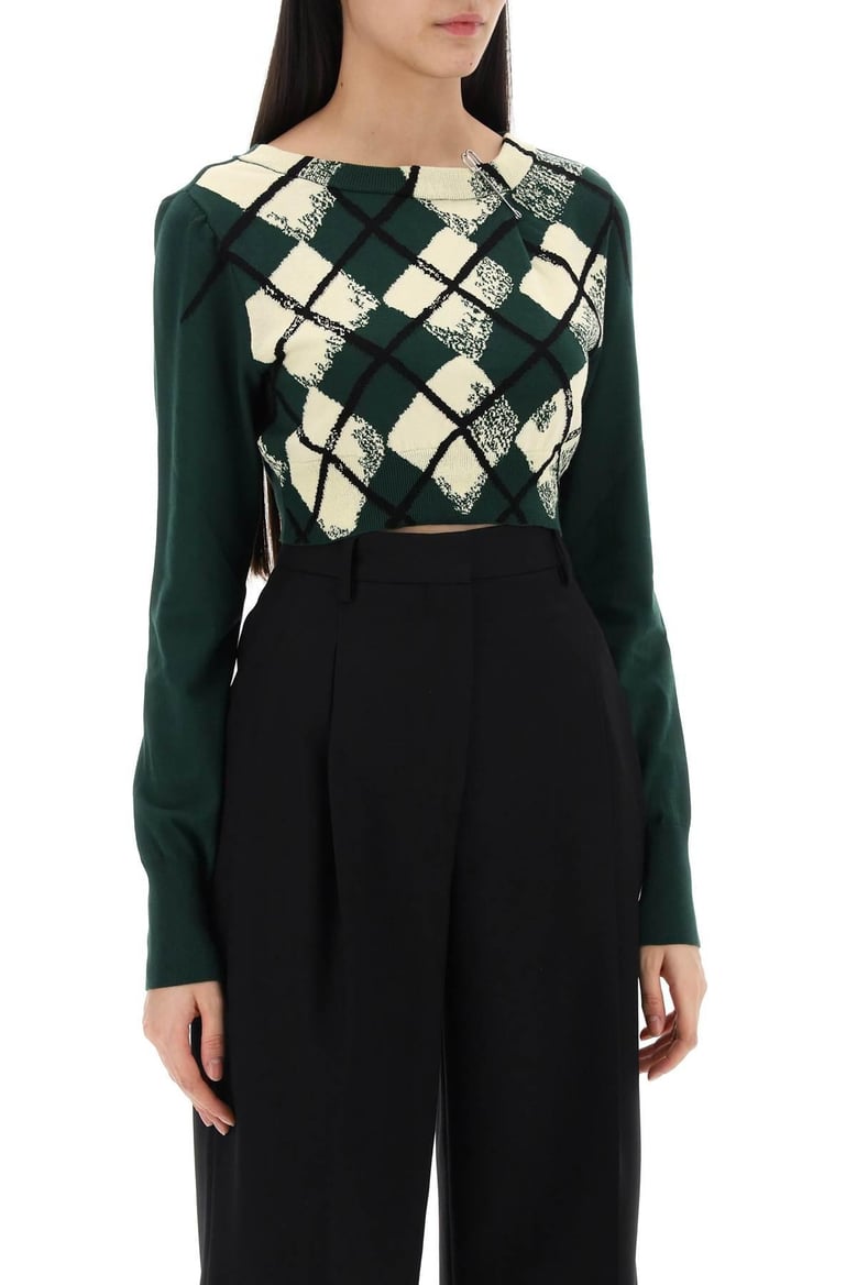 bottle green cotton sweater by Selfnex