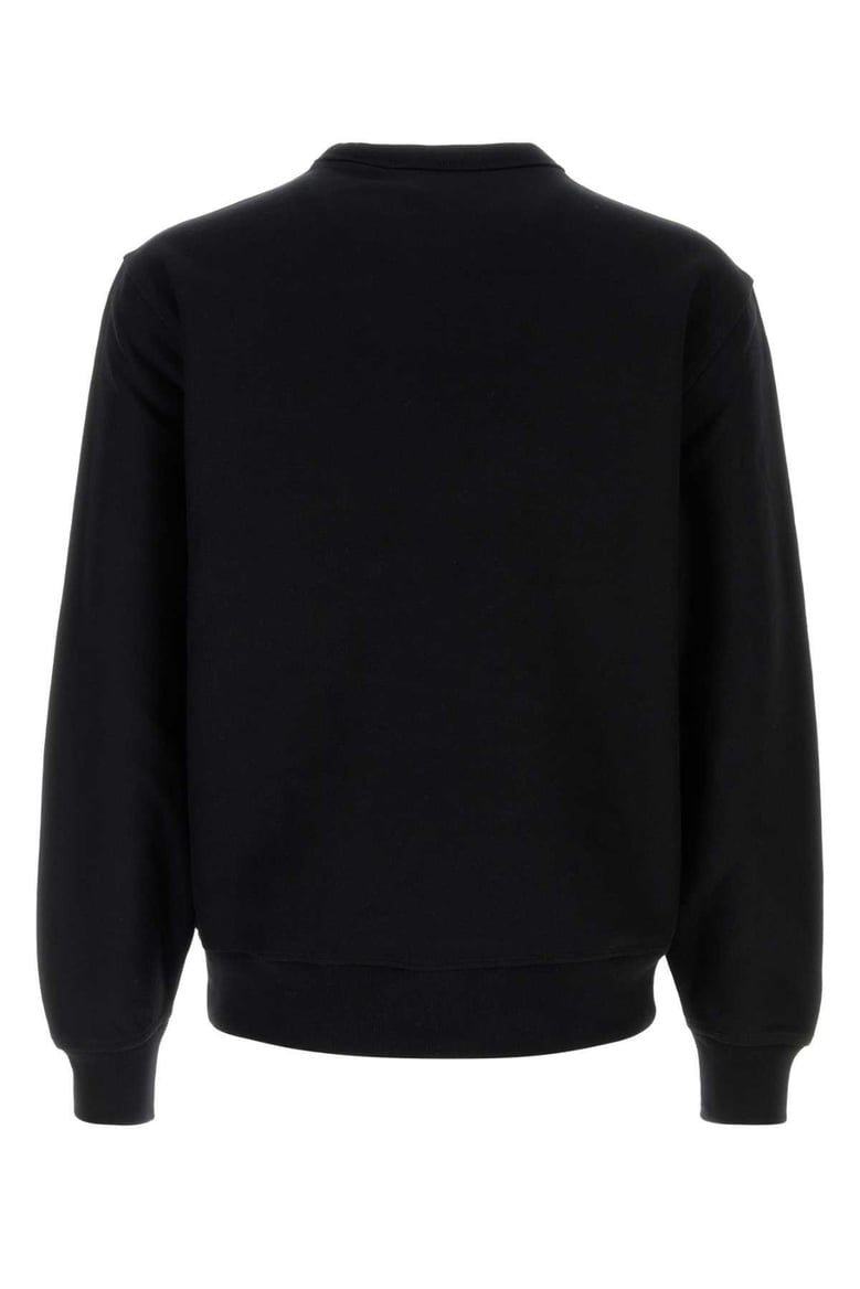 black cotton blend sweatshirt by Selfnex