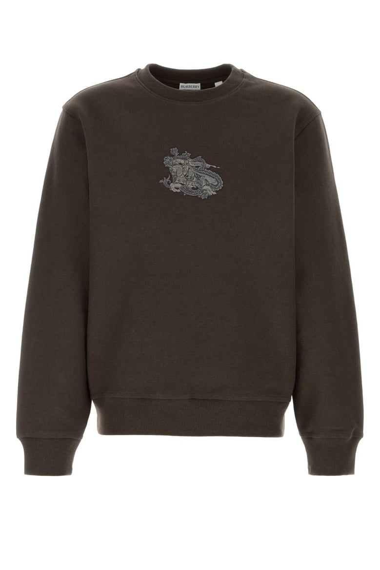 brown cotton blend sweatshirt by Selfnex