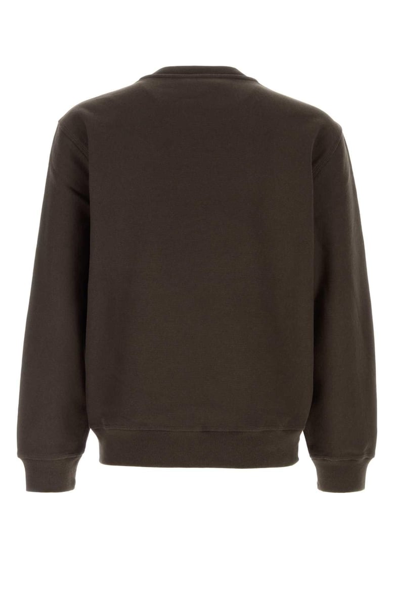 brown cotton blend sweatshirt by Selfnex