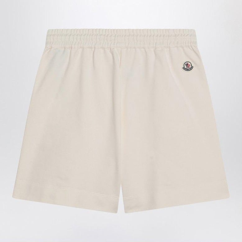 ivory cotton bermuda shorts by Selfnex