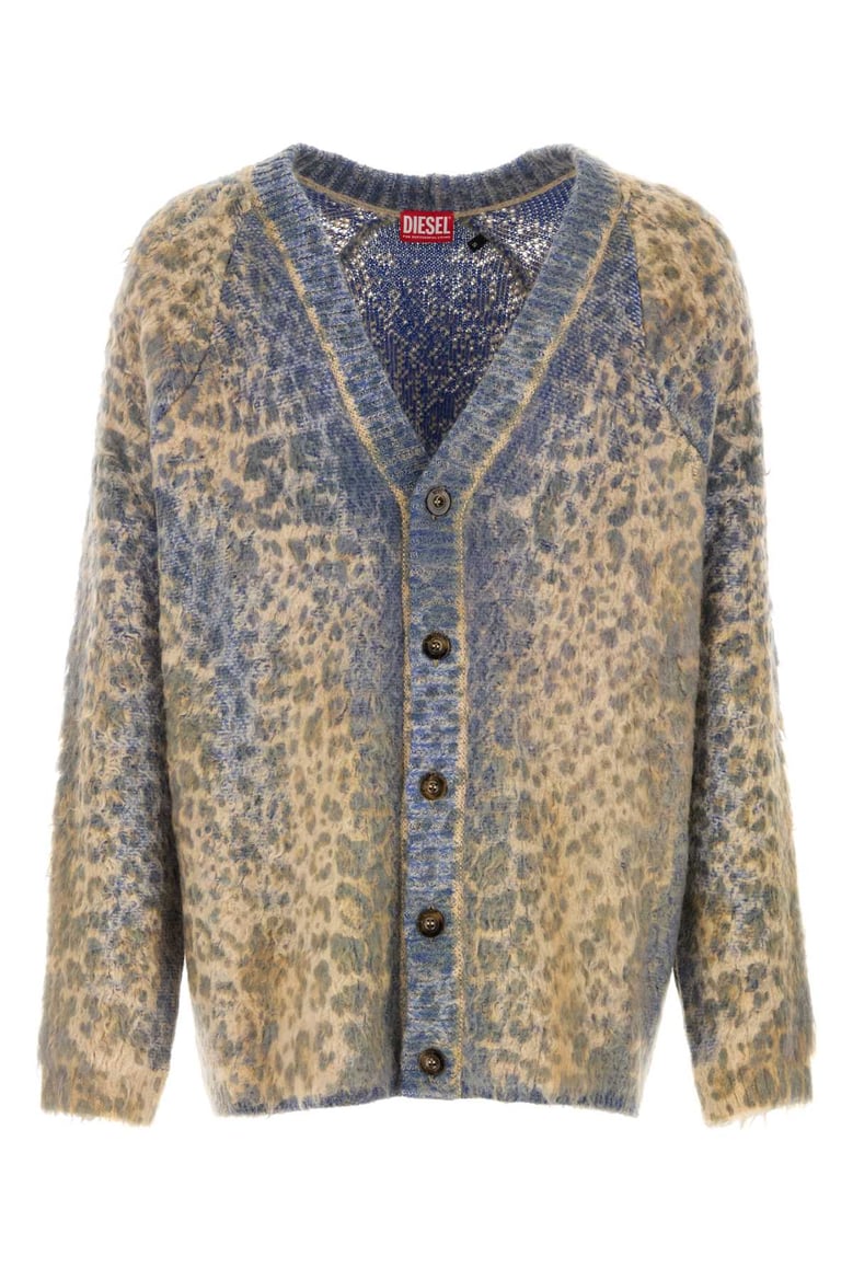 printed cotton blend cardigan by Selfnex