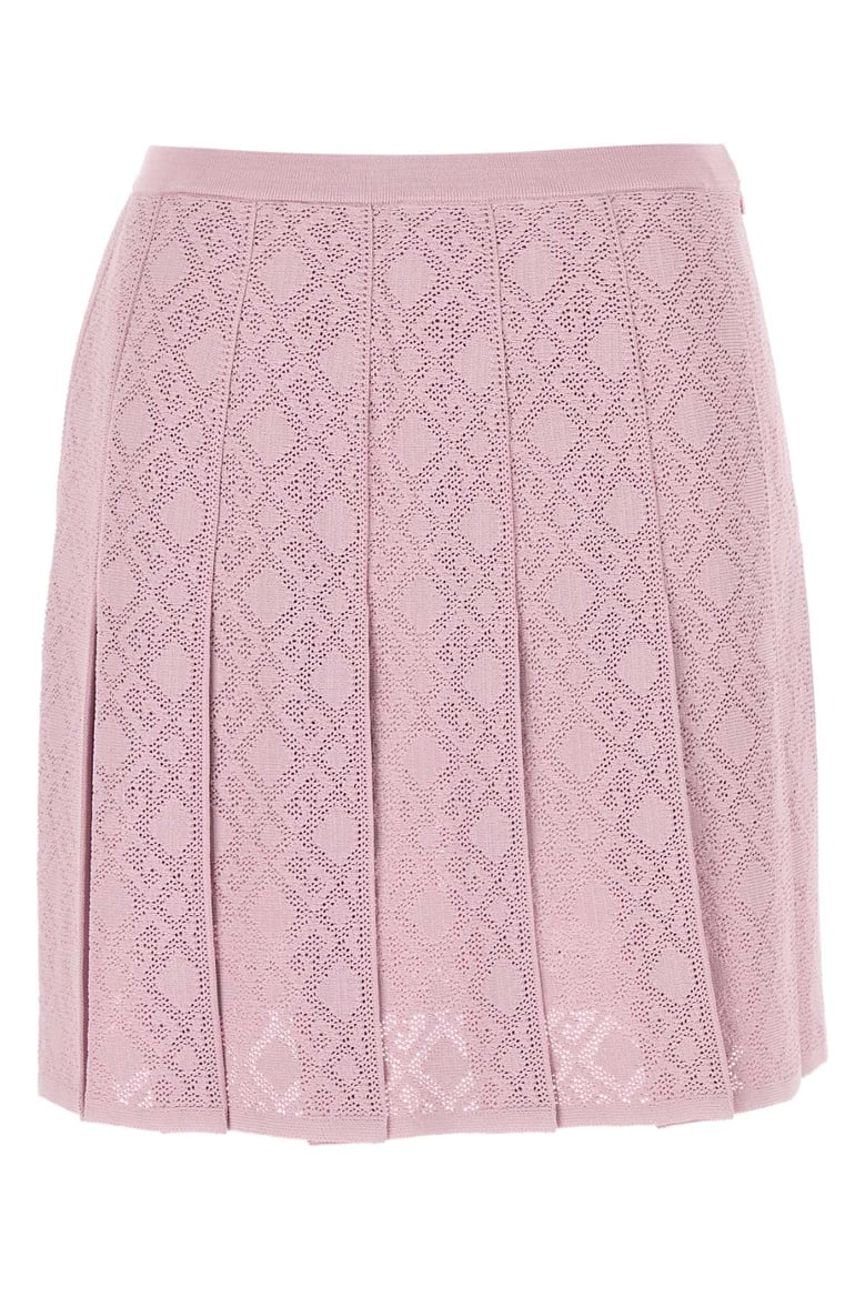 pink viscose blend skirt by Selfnex