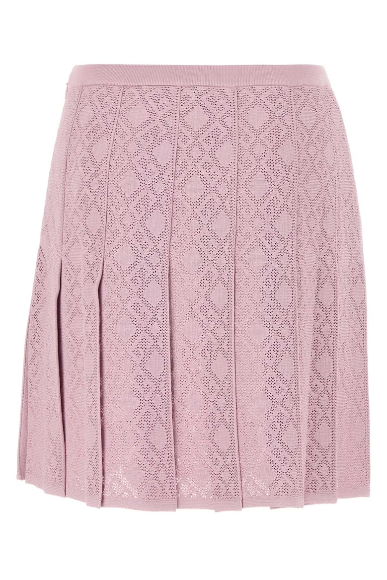 pink viscose blend skirt by Selfnex