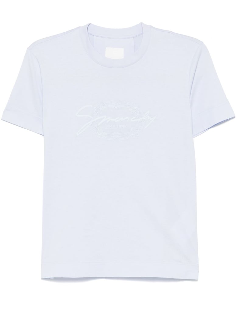 powder blue cotton t-shirt by Selfnex