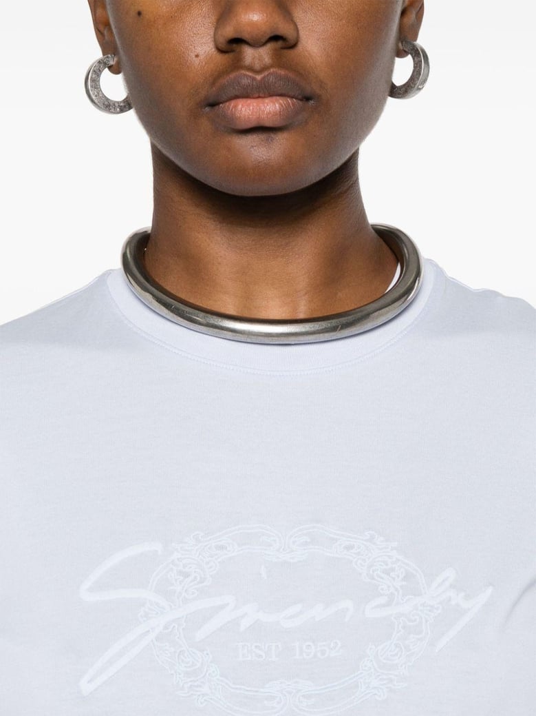 powder blue cotton t-shirt by Selfnex
