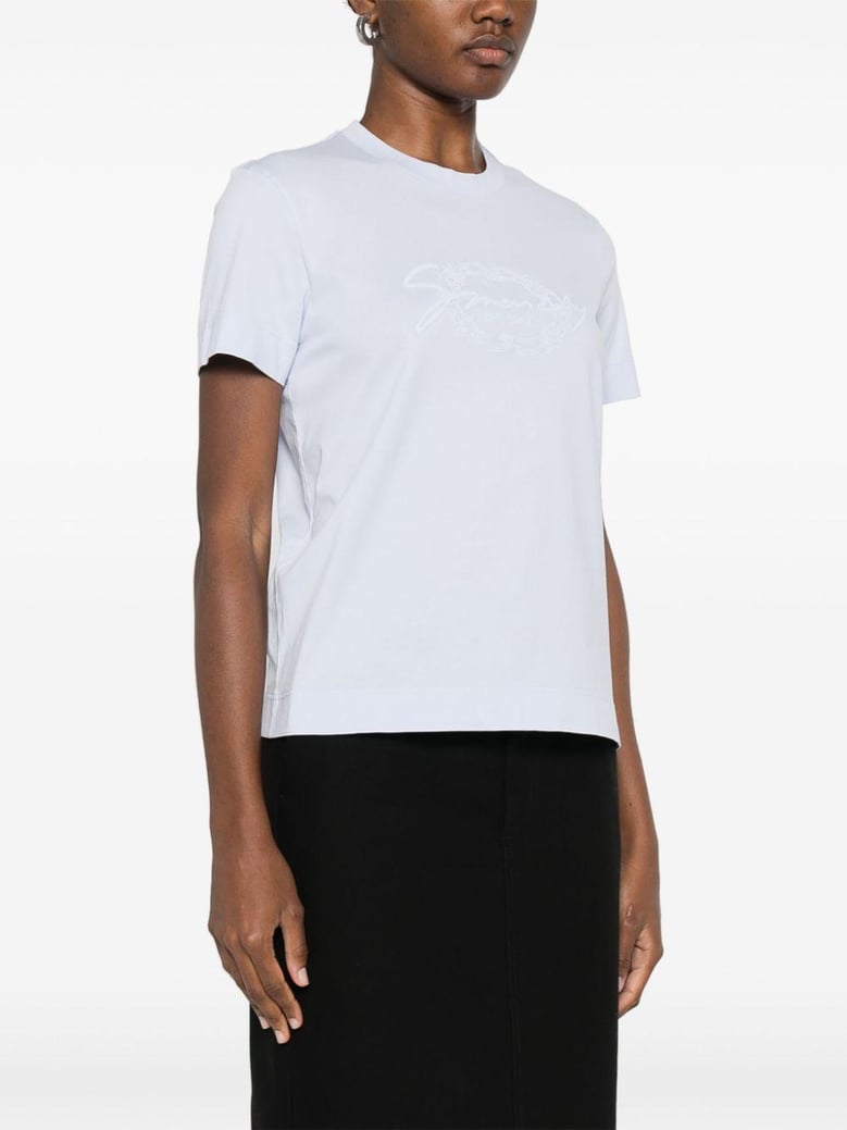 powder blue cotton t-shirt by Selfnex