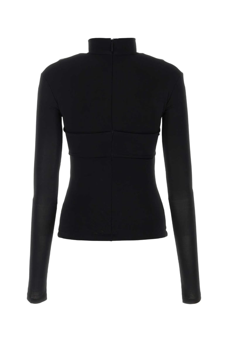black stretch viscose top by Selfnex