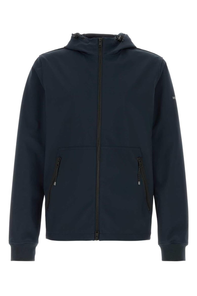 navy blue stretch polyester jacket by Selfnex