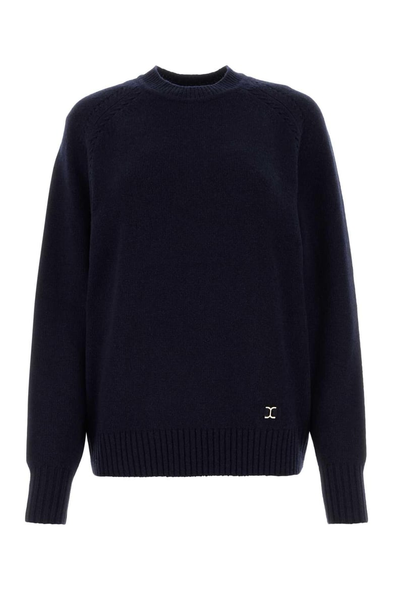 midnight blue cashmere blend oversize sweater by Selfnex