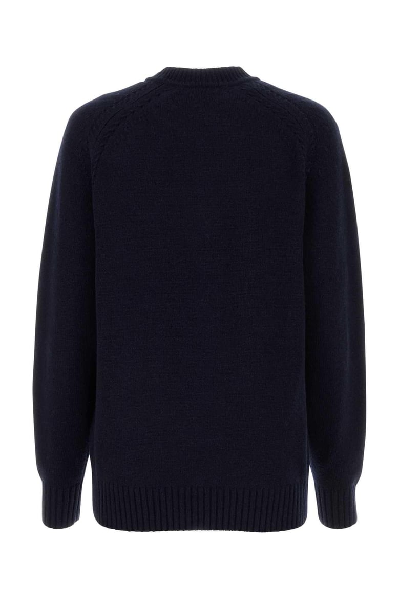midnight blue cashmere blend oversize sweater by Selfnex