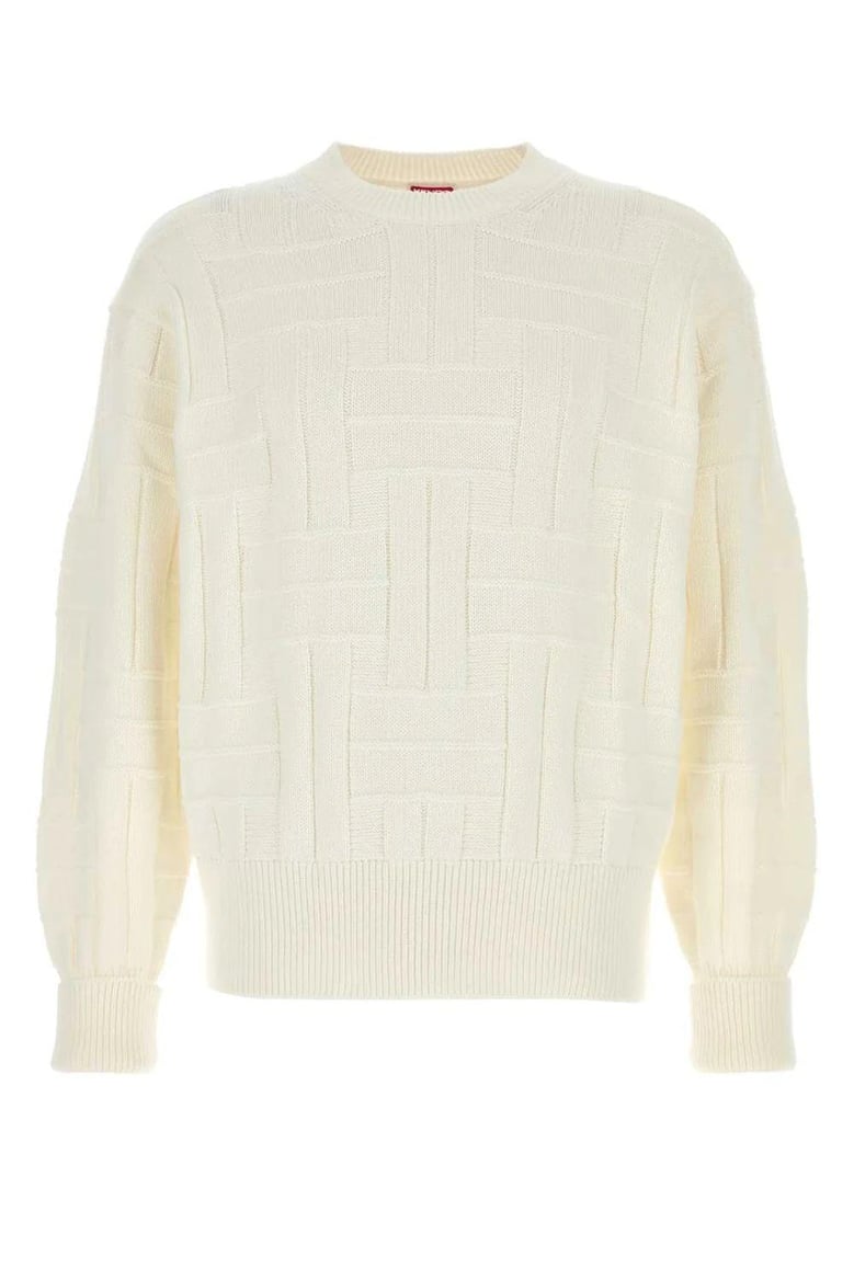 white cotton sweater by Selfnex